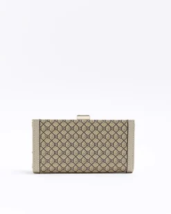 River Island RI monogram clip top purse< Bags, Purses & Luggage