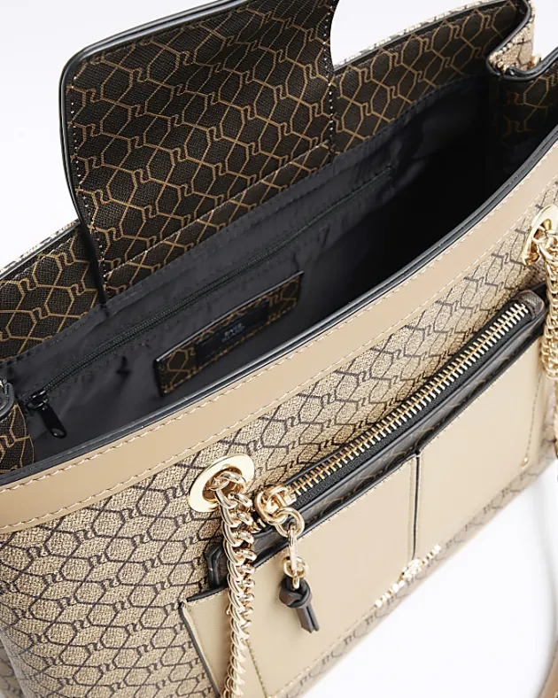 River Island RI monogram pocket tote bag< Bags, Purses & Luggage