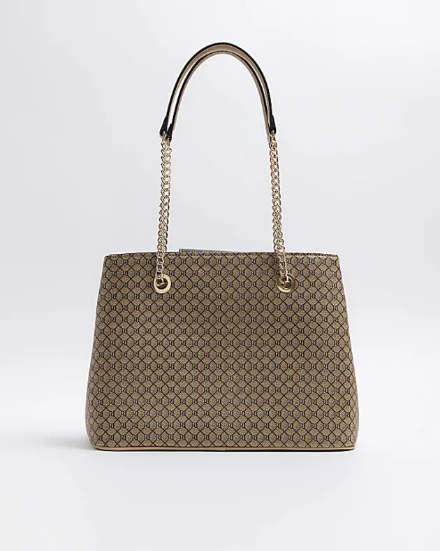 River Island RI monogram pocket tote bag< Bags, Purses & Luggage