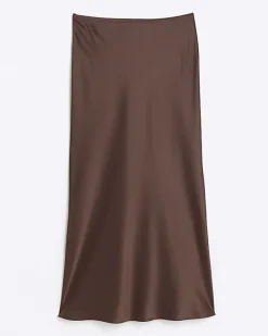 River Island satin midi skirt< Skirts