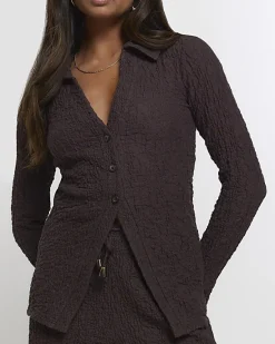 River Island textured long sleeve shirt< Co-ord Sets