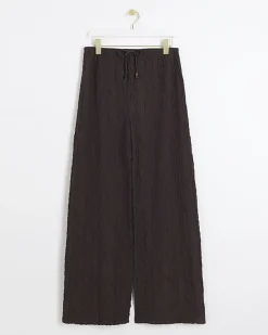 River Island textured wide leg trousers< Trousers