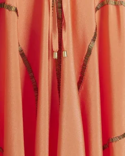River Island Coral embellished plunge beach maxi dress< Swimwear & Beachwear