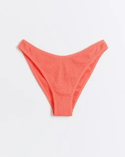 River Island Coral low waist crinkle bikini bottoms< Swimwear & Beachwear