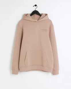 River Island Coral regular fit graphic hoodie< Hoodies & Sweatshirts