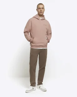 River Island Coral regular fit graphic hoodie< Hoodies & Sweatshirts