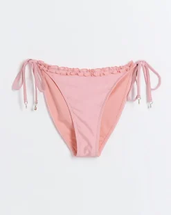 River Island Coral Tie Side Frill Bikini Bottoms< Swimwear & Beachwear
