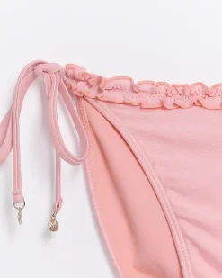River Island Coral Tie Side Frill Bikini Bottoms< Swimwear & Beachwear