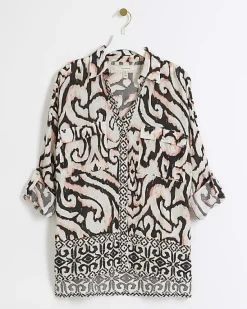 River Island abstract beach shirt< Swimwear & Beachwear