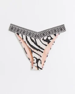 River Island abstract brief bikini bottoms< Swimwear & Beachwear