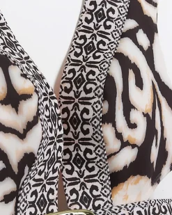 River Island abstract buckle swimsuit< Swimwear & Beachwear