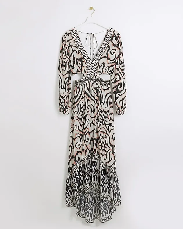 River Island abstract cut out beach maxi dress< Swimwear & Beachwear