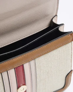 River Island canvas stripe chain cross body bag< Bags, Purses & Luggage