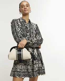 River Island canvas stripe clutch bag< Bags, Purses & Luggage