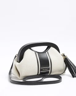 River Island canvas stripe clutch bag< Bags, Purses & Luggage