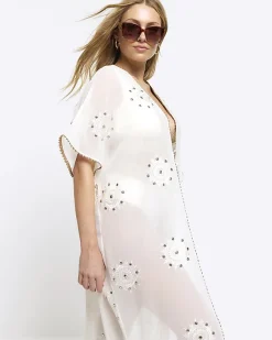 River Island embellished longline kaftan< Swimwear & Beachwear