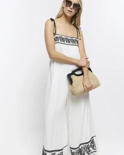 River Island embroidered bandeau jumpsuit< Swimwear & Beachwear
