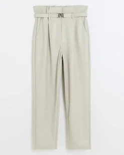 River Island faux leather paperbag trousers< Trousers