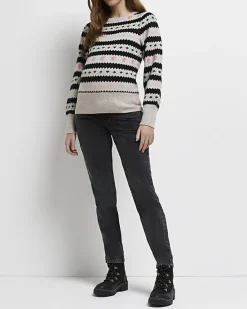 River Island floral fairisle maternity jumper< Maternity