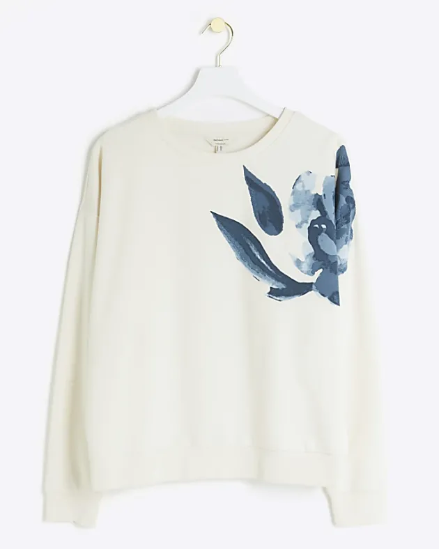 River Island floral graphic sweatshirt< Loungewear