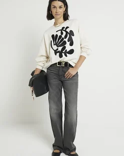 River Island flower sweatshirt< Loungewear