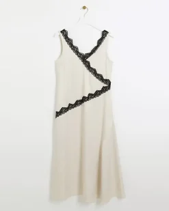 River Island lace trim slip midi dress< Dresses