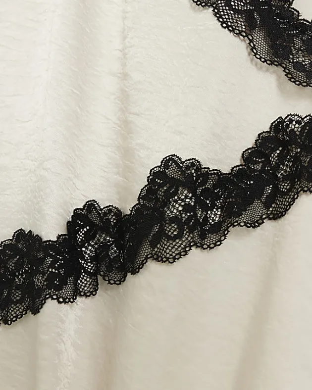 River Island lace trim slip midi dress< Dresses