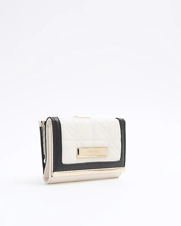 River Island quilted clip top purse< Bags, Purses & Luggage
