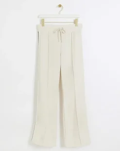 River Island side stripe wide leg joggers< Trousers