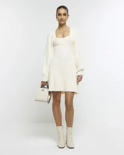River Island square neck jumper mini dress< Dresses