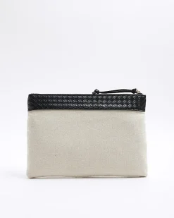 River Island weave trim canvas pouchette bag< Bags, Purses & Luggage