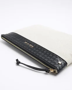 River Island weave trim canvas pouchette bag< Bags, Purses & Luggage