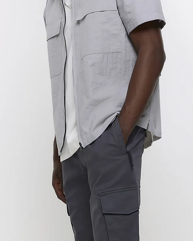 River Island Dark regular fit cargo joggers< Trousers