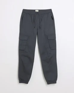 River Island Dark regular fit cargo joggers< Trousers