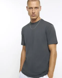 River Island Dark slim fit t-shirt< Essentials