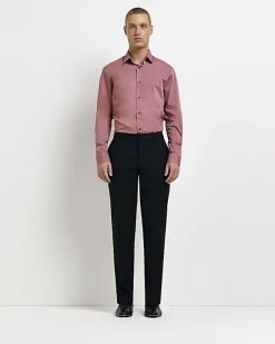 River Island Dark slim fit long sleeve shirt< Shirts