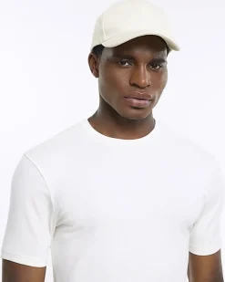River Island Ecru muscle fit t-shirt< Essentials