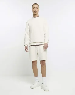 River Island Ecru regular fit plain sweatshirt< Hoodies & Sweatshirts
