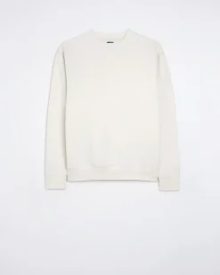 River Island Ecru regular fit plain sweatshirt< Hoodies & Sweatshirts