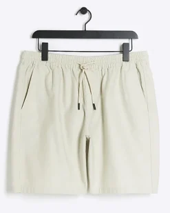 River Island Ecru regular fit pull on shorts< Shorts