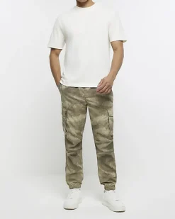 River Island Ecru regular fit t-shirt< Essentials