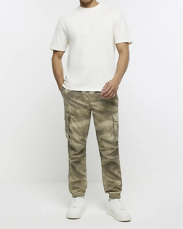 River Island Ecru regular fit t-shirt< Essentials