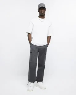 River Island Ecru RI Studio oversized fit t-shirt< Essentials
