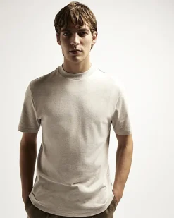 River Island Ecru RI studio slim fit t-shirt< Essentials