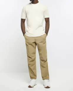 River Island Ecru slim fit t-shirt< Essentials