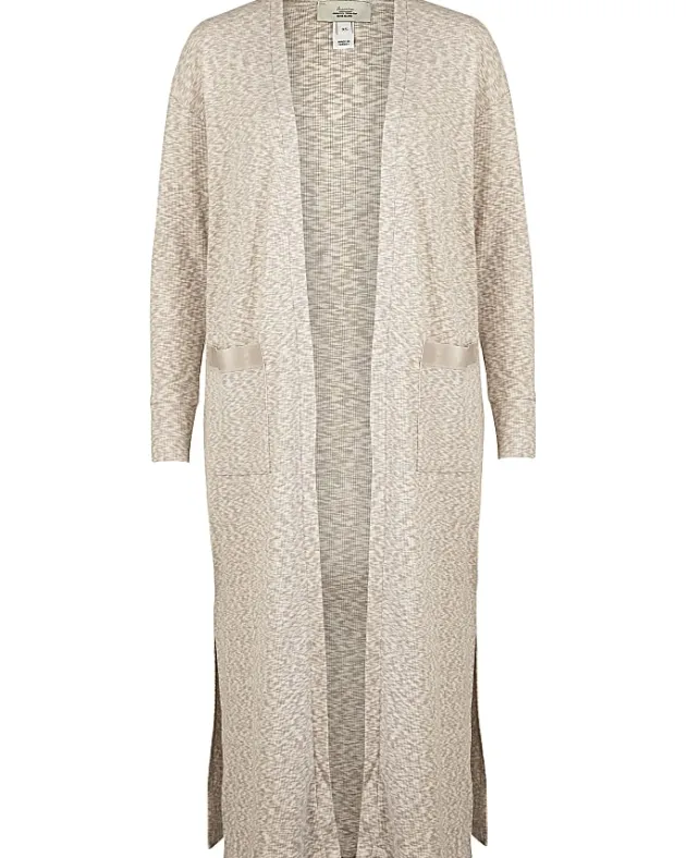 River Island Ecru space dye print maternity maxi cardigan< Maternity