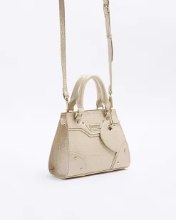 River Island Girls beige croc embossed tote bag< Bags & Purses