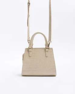 River Island Girls beige croc embossed tote bag< Bags & Purses