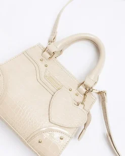 River Island Girls beige croc embossed tote bag< Bags & Purses