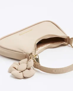 River Island Girls Beige Flower Shoulder Scoop Bag< Bags & Purses